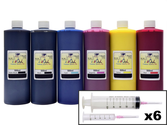 6x500ml Ink Refill Kit for CANON PFI-105, PFI-106, PFI-206, PFI-304, PFI-306, PFI-704, PFI-706